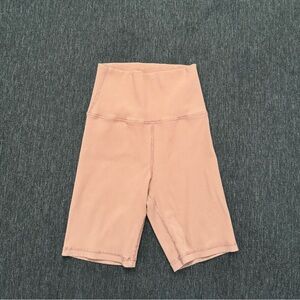 Aerie Tan and Pink Bike Shorts Stretchy Mid-Thigh